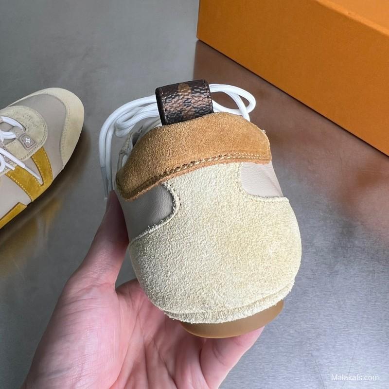 Lv Sneakerina 2025 SS Ballet Round Toe Lace-Up Low Top Lifestyle Casual Shoes - YC