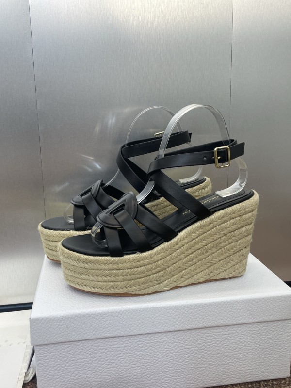 Dior D-Club Jelly Color Hollow Layered Cross Strap Platform High Heel Women's Shoes - KFY00290