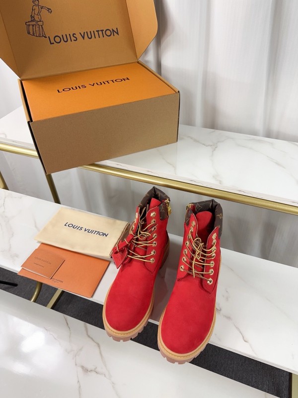 Timberland x LV Monogram Ankle Boots Waterproof Suede - LY00380