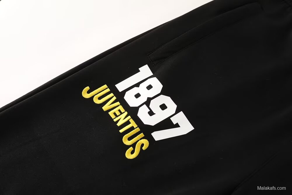 25/26 Juventus Black Sweatshirt Full Zipper Jacket+Long Pants