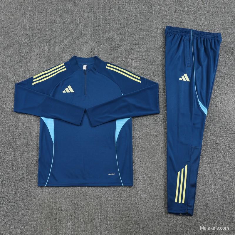 25/26  Adidas Navy Blue Full zipper Jacket Tracksuit+ long pants
