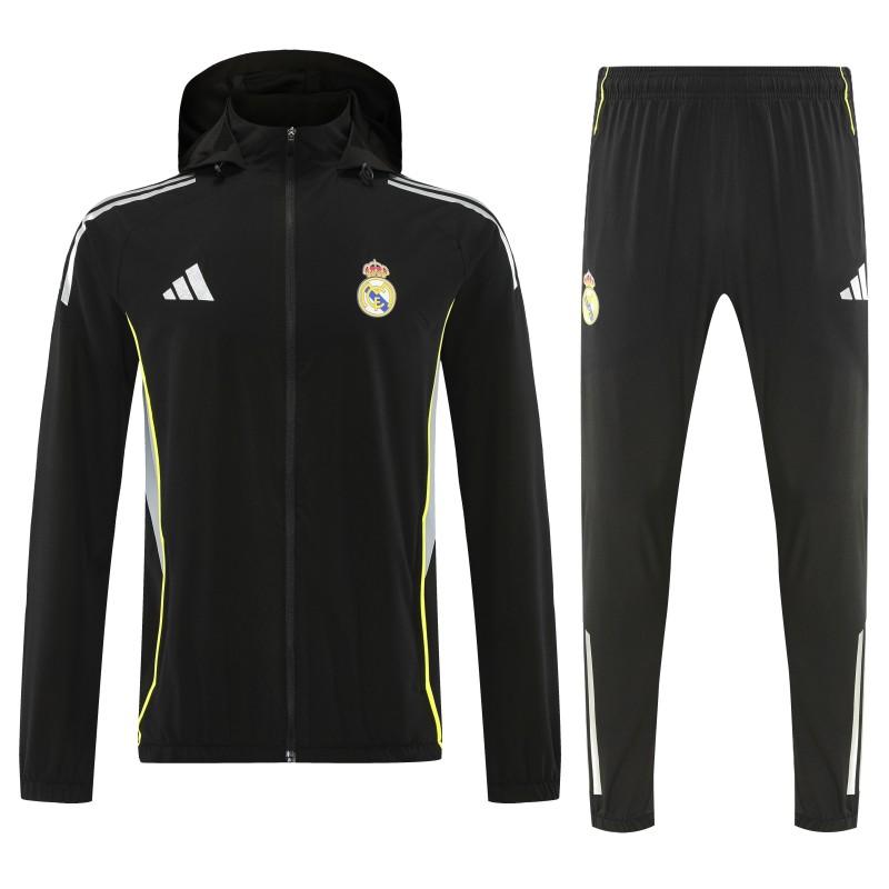 25/26 Real Madrid Blue Full zipper Jacket Tracksuit+ long pants