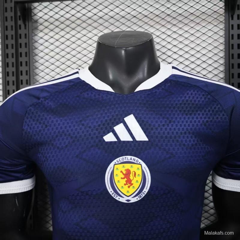 2026 Player Version  Scotland Home Navy Blue  Jersey