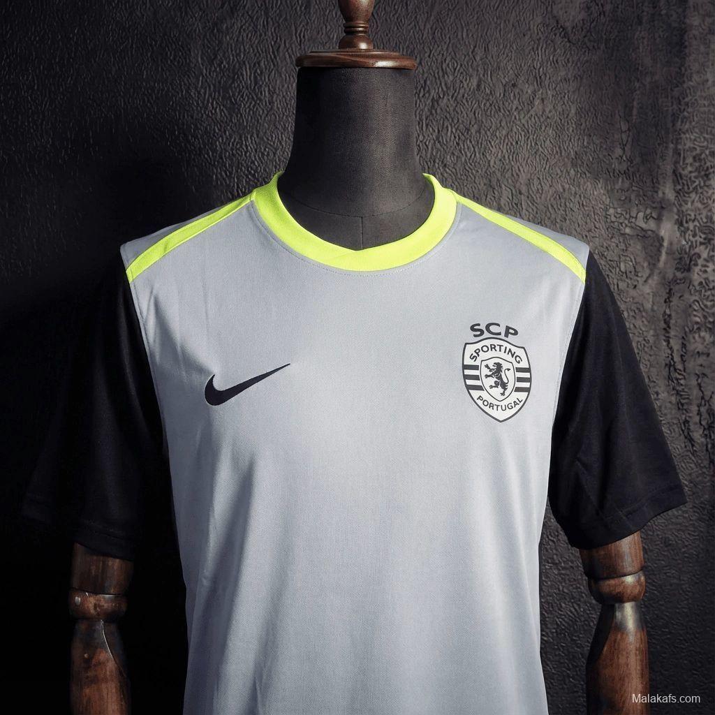 25/26 Sporting Lisbon Training Jersey Gray Jersey