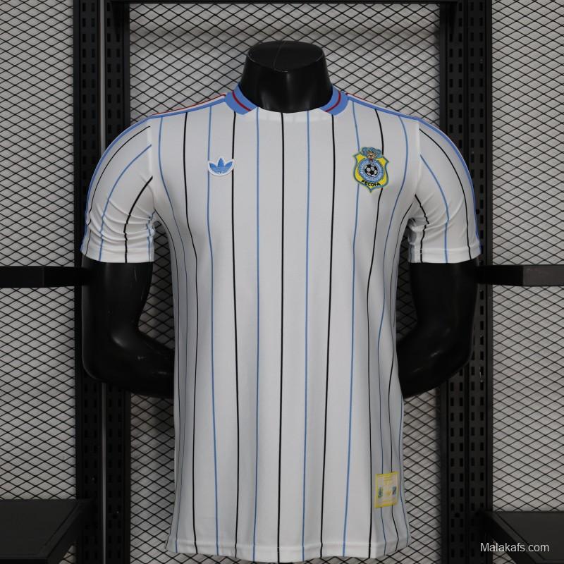 2026 Player Version DR Congo White with Black and Blue Pinstripes Jersey