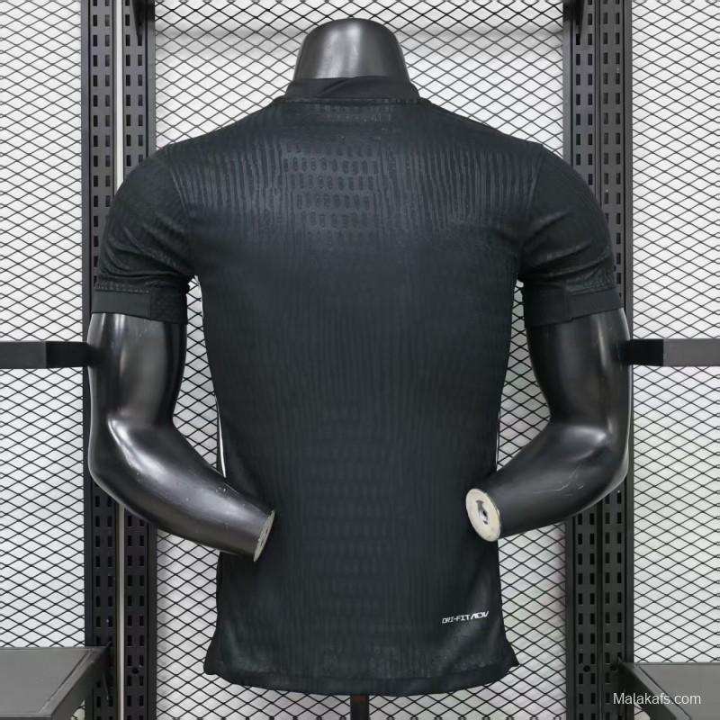 Player Version 26/27 Vasco da Gama Home Black with White Diagonal Sash Jersey