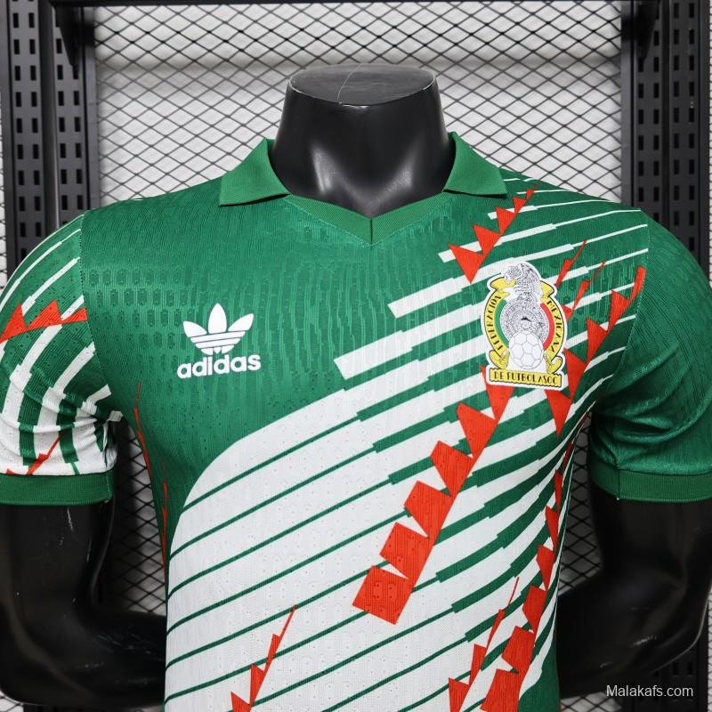 Player Version 2027 Mexico Home Green with Diagonal Graphic Jersey