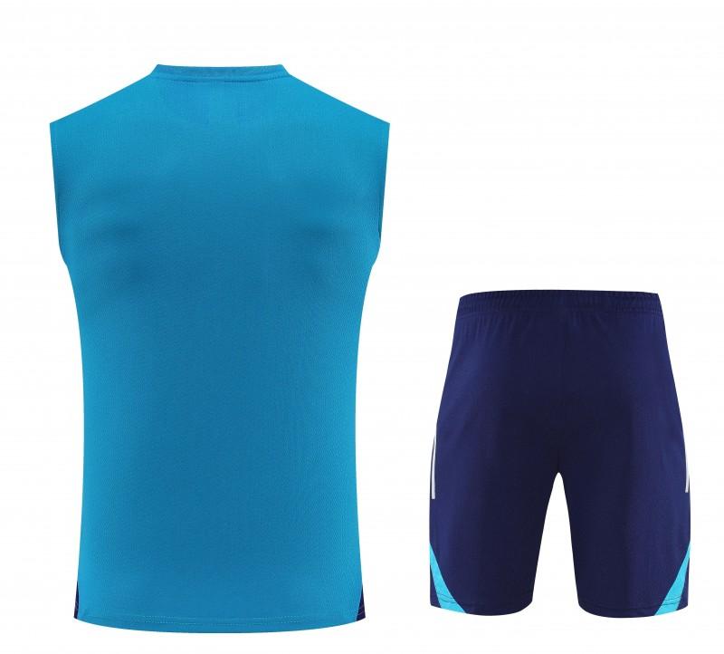 26/27 Arsenal Light Blue & Navy Blue Sleeveless Training Vest + Shorts