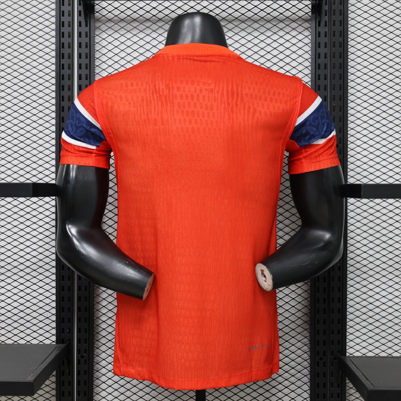 Player Version 2026 Norway Red & Blue with Flag Cross Pattern Home Jersey