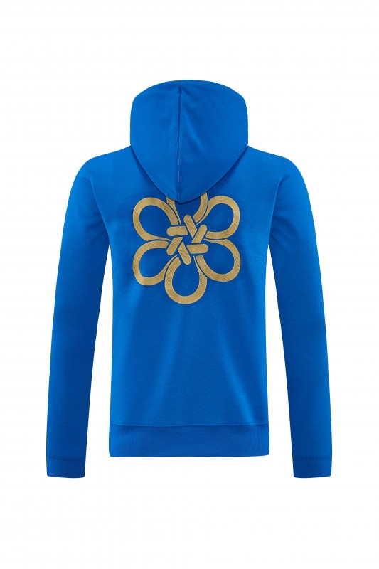 26/27 Real Madrid Royal Blue Pullover Hooded Tracksuit + Long Pants