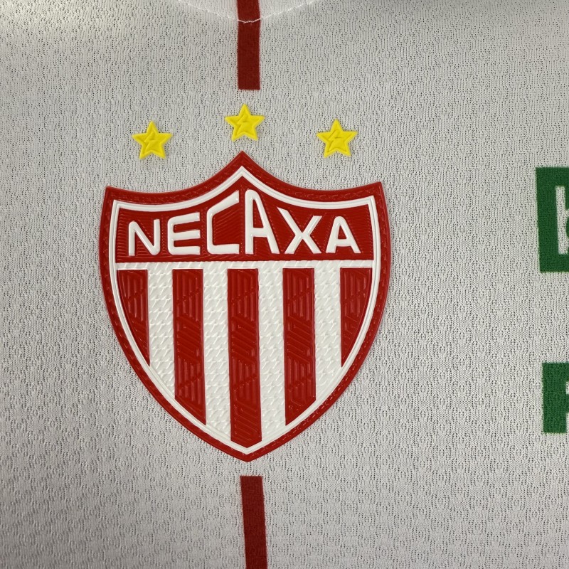 Player Version 25/26 Club Necaxa White with Red Pinstripe Jersey
