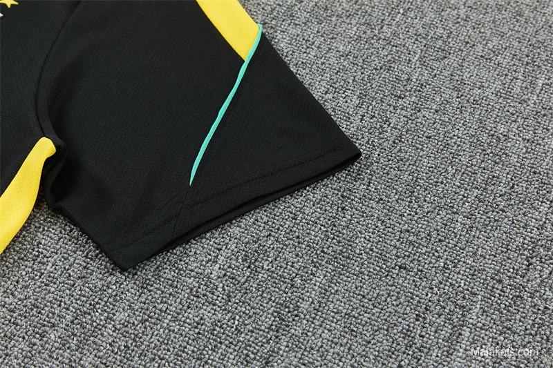 2026 Brazil Black & Yellow Short Sleeve+Soccer Shorts