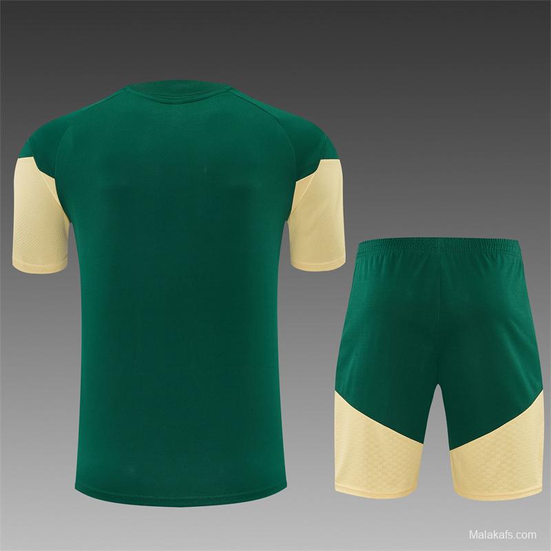 2026 Real Madrid Green & Cream  Short Sleeve+Soccer Shorts