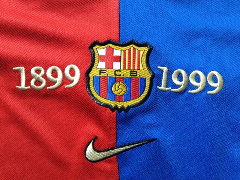 Retro 1899/1999 Kids Barcelona Centennial Long Sleeve Jersey
