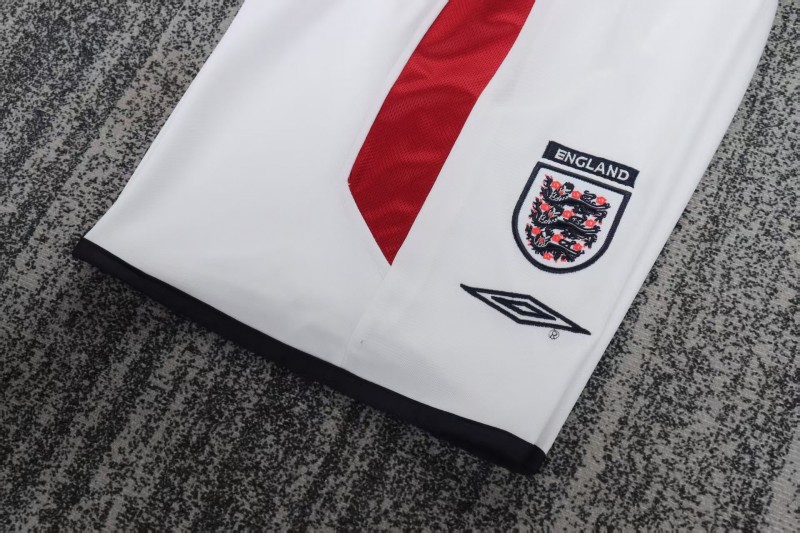 Retro 2003/04 Kids England White Home Jersey