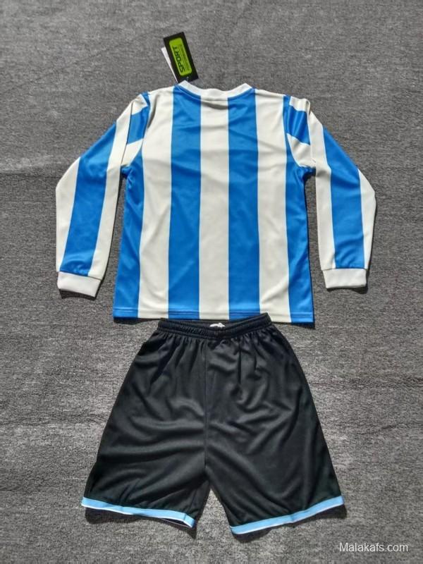 Retro 1986 Kids Argentina Home Long Sleeve Jersey