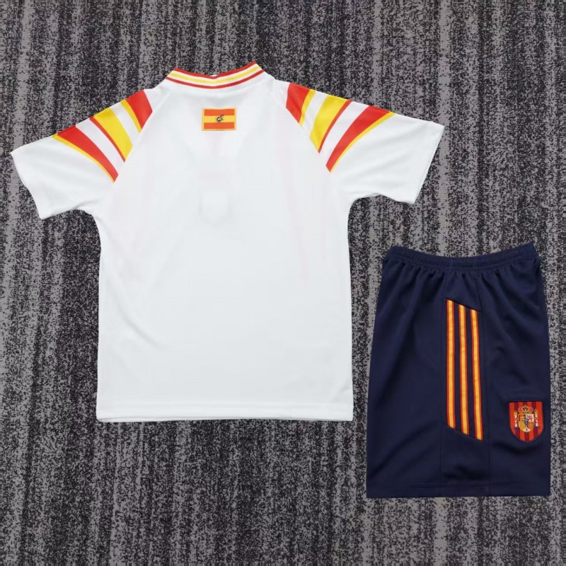 Retro Kids 1996  Spain Third WhiteJersey