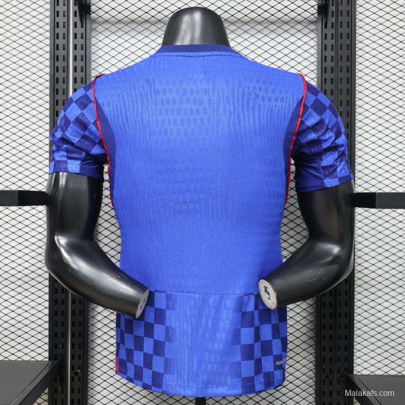 Player Version 2026 Croatia Away Blue  Jersey