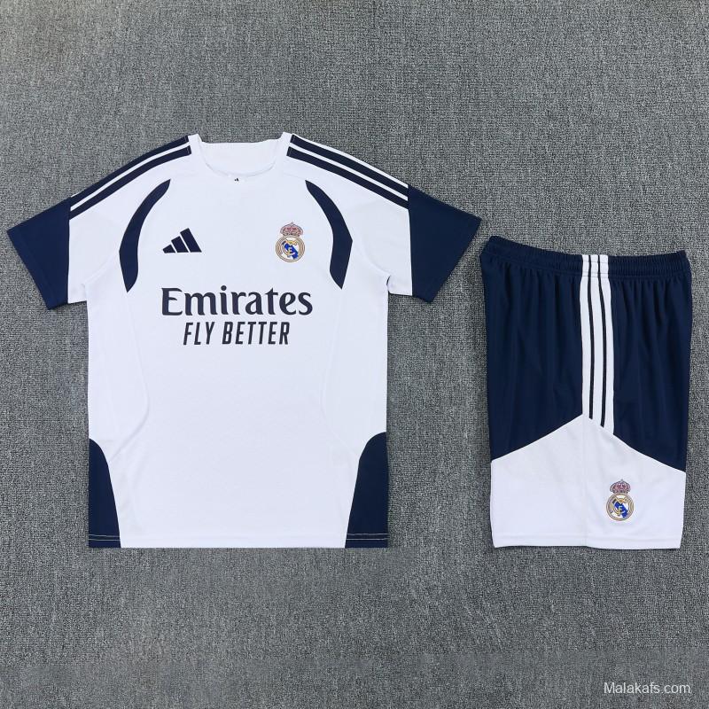 26/27 Real Madrid  White Short Sleeve+Soccer Shorts
