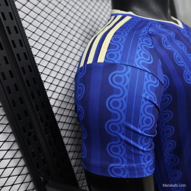 Player Version 2026 Sweden Blue with Tonal Chain Stripe  Away Jersey