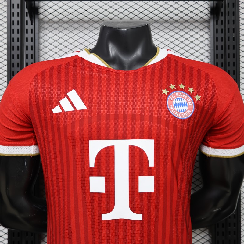 Player Version 26/27 Bayern Munich Red with Tonal Stripe Home Jersey