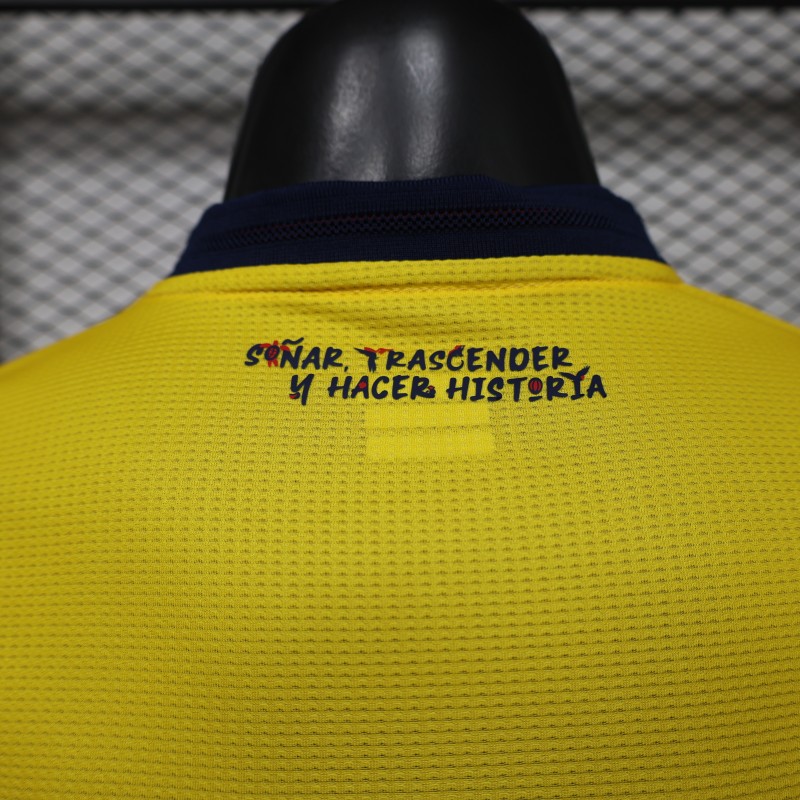 Player Version 2026 Ecuador Yellow with Tonal Wave  Home Jersey