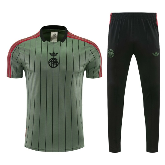 26/27 Bayern Dark Green Short Sleeve Tracksuit + Long Pants