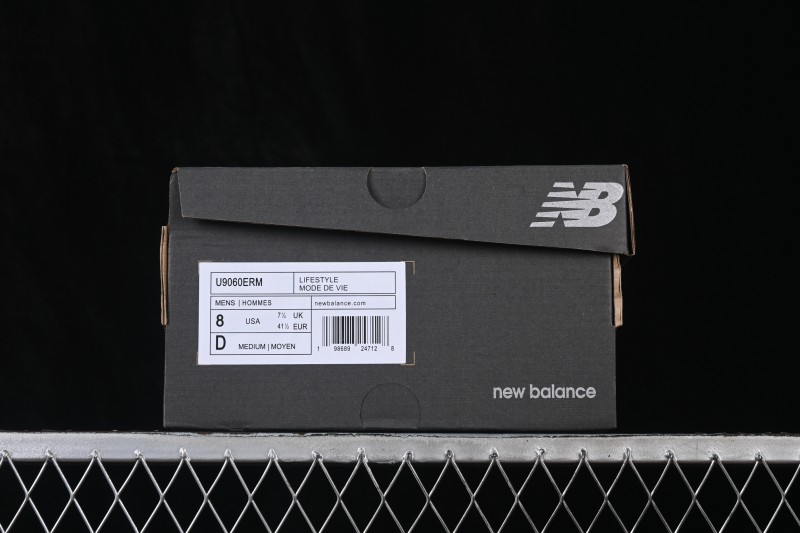 New Balance 9060 Retro Running Shoes with Mesh and Suede Upper - U9060ERM