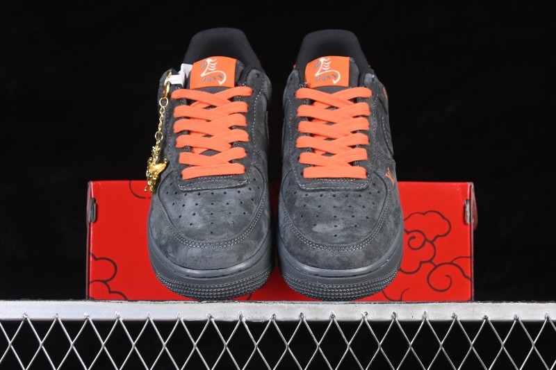 Nike Air Force 1 '07 Low Year of the Horse Special Edition with Rock Grey and Orange Accents - FV3694-105