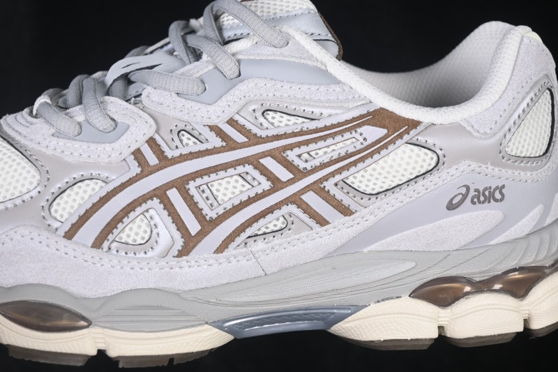 Asics Gel-NYC Retro Running Sneakers with Breathable Mesh and Suede Upper - 1203A383-114