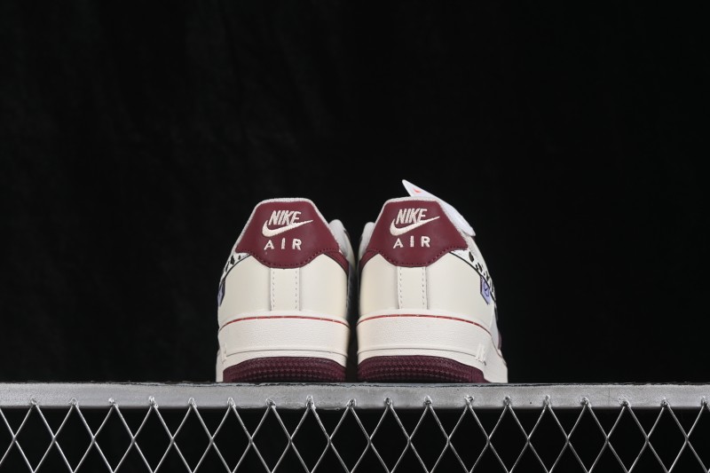 Nike Air Force 1 '07 Low Wild Berry Leopard Shadow Hand-Painted Casual Sneakers - FB1839-521