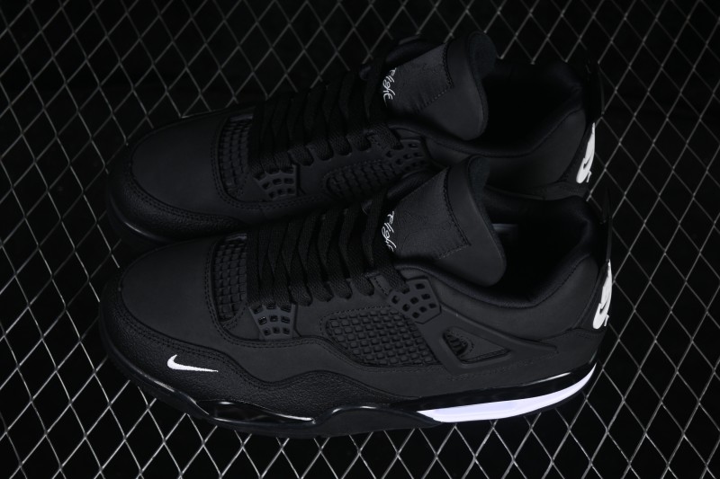 Nike Air Jordan 4 Retro x Nigel Sylvester Collaboration Black Shoes - HF4340-001