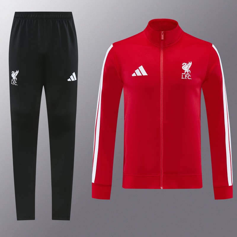 26/27 Liverpool  Red Full Zipper Jacket Tracksuit + Long Pants