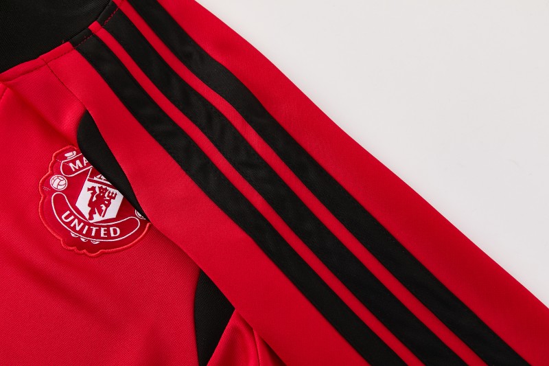 26/27 Manchester United FC  Red Full Zipper Jacket Tracksuit + Long Pants