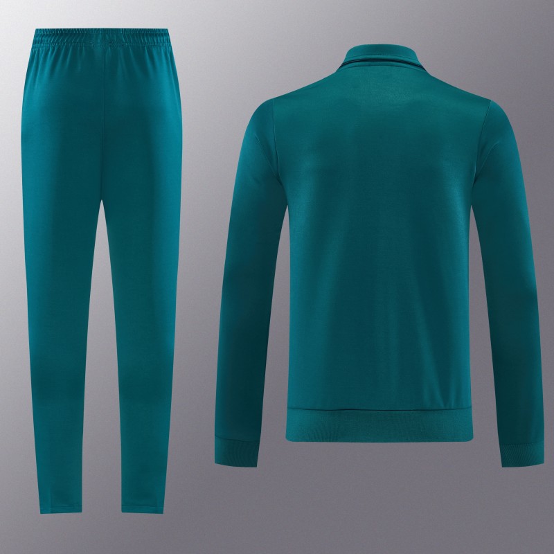 26/27 SSC Napoli Dark Green Full Zipper Jacket Tracksuit + Long Pants