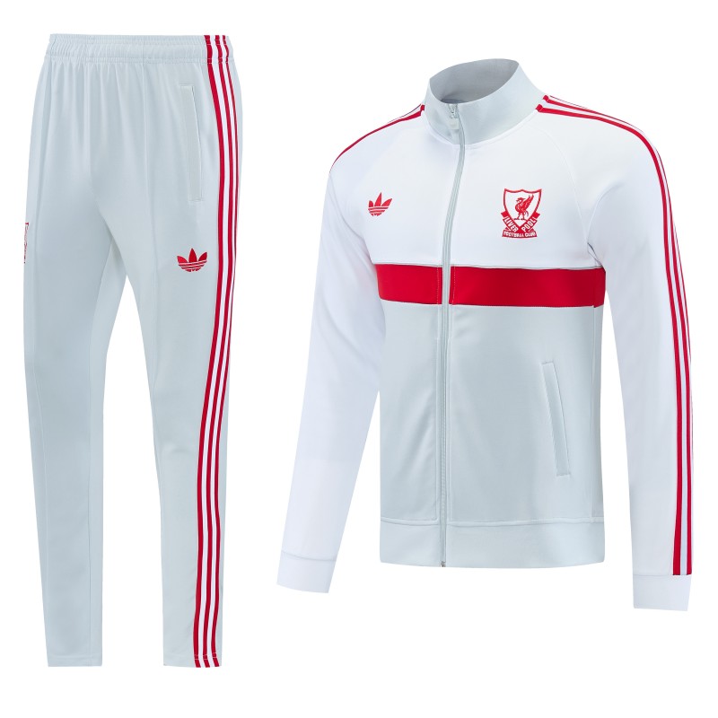 26/27 Liverpool  Grey Full Zipper Jacket Tracksuit + Long Pants