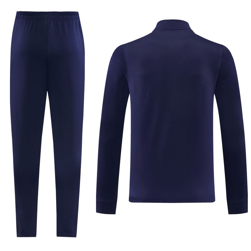 26/27  Barcelona Royal Blue Full Zipper Jacket Tracksuit + Long Pants