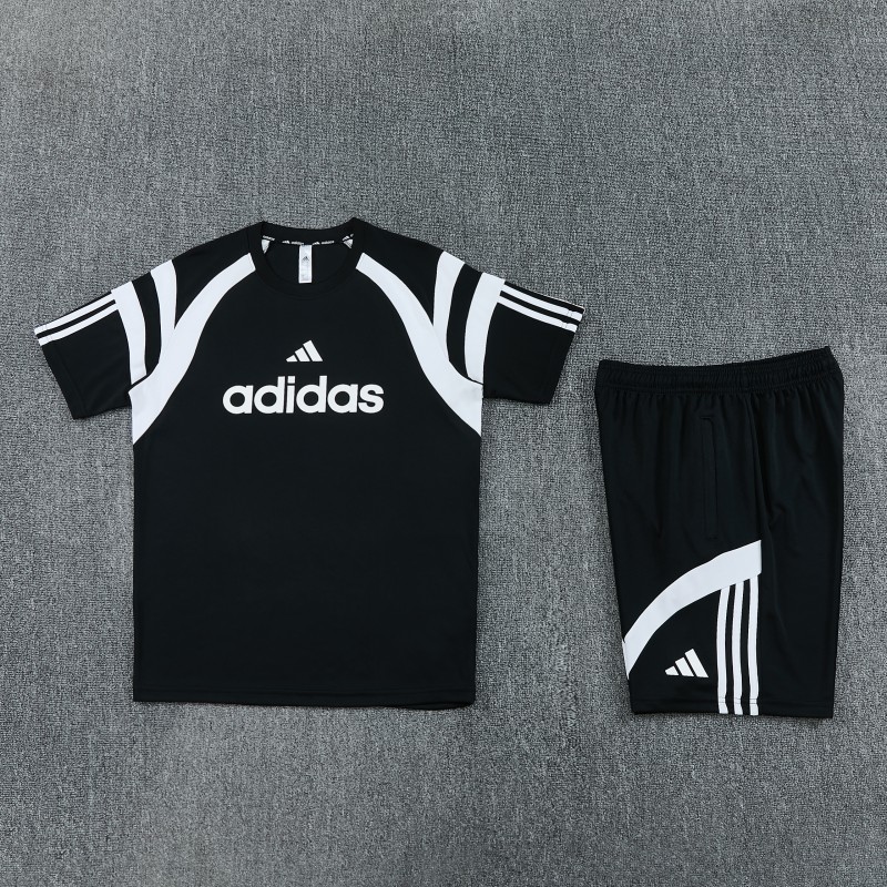 26/27 Adidas 17 Black Short Sleeve+Soccer Shorts