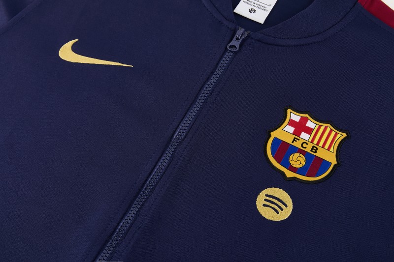 26/27  Barcelona Royal Blue Full Zipper Jacket Tracksuit + Long Pants