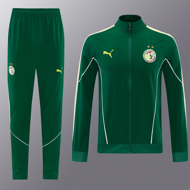 26/27 Senegal  Green Full Zipper Jacket + Long Pants