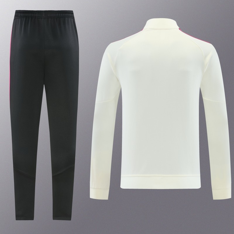 26/27 Real Madrid CF  White Full Zipper Jacket Tracksuit + Long Pants