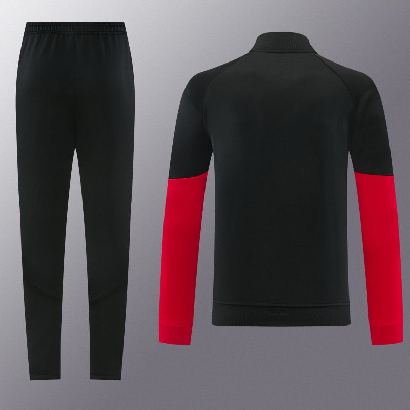 26/27 Manchester United FC  Black Full Zipper Jacket Tracksuit + Long Pants