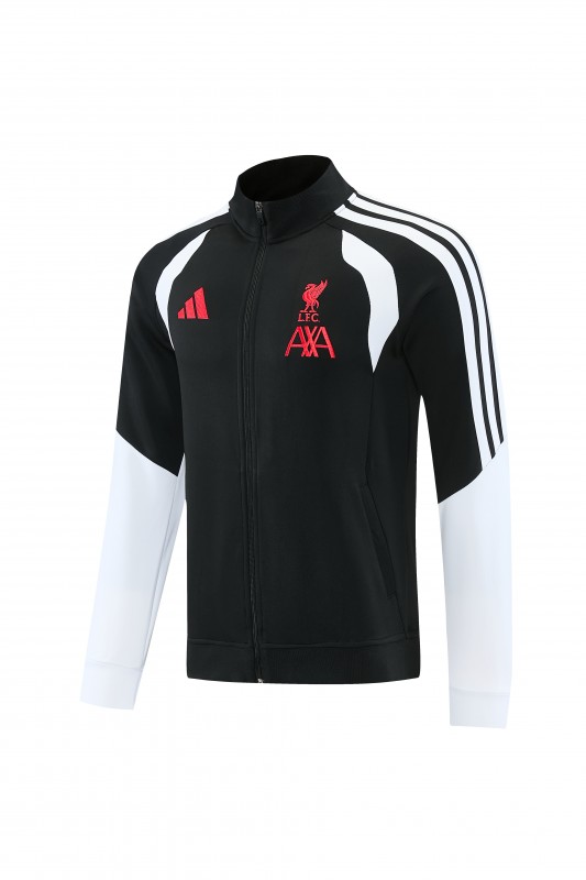 26/27  Liverpool FC  Black Full Zipper Jacket Tracksuit + Long Pants