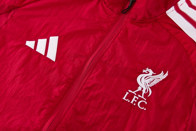 26/27 Liverpool FC Red  Full Zipper Windbreaker Jacket