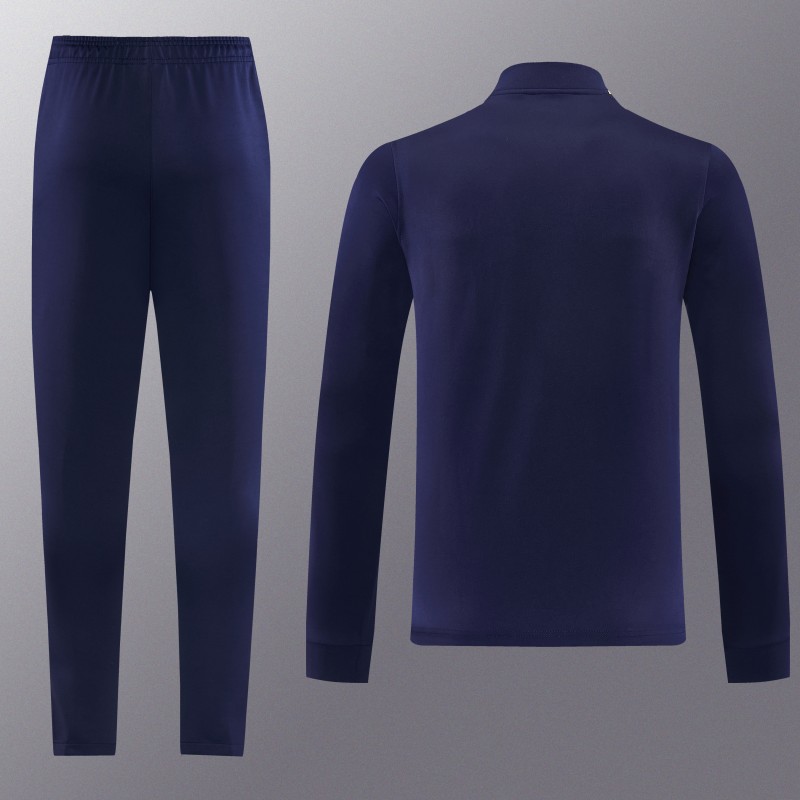 26/27  Barcelona Royal Blue Full Zipper Jacket Tracksuit + Long Pants