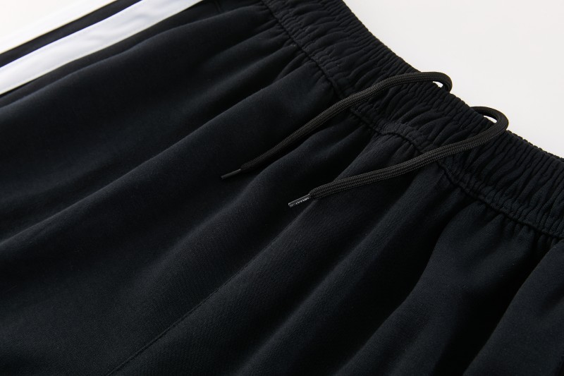26/27 Adidas M06  Black Full Zipper Hooded Jacket Tracksuit + Long Pants