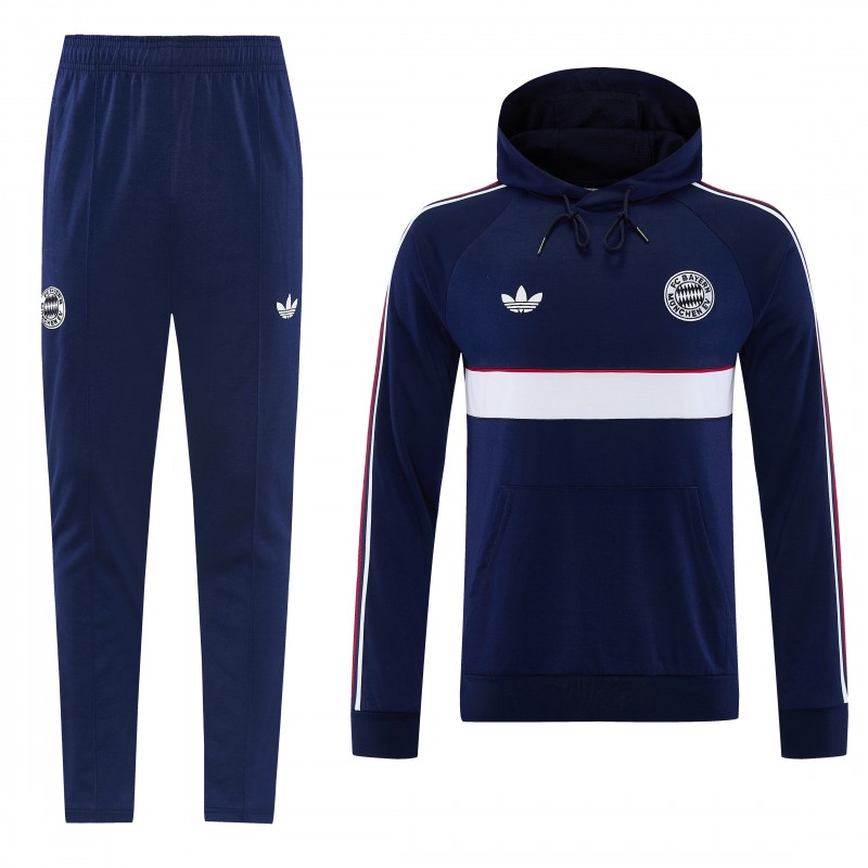 26/27 Bayern München Royal Blue Hoodie Full Zipper Jacket + Long Pants
