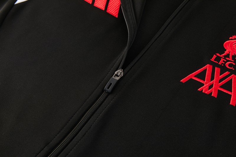 26/27  Liverpool FC  Black Full Zipper Jacket Tracksuit + Long Pants