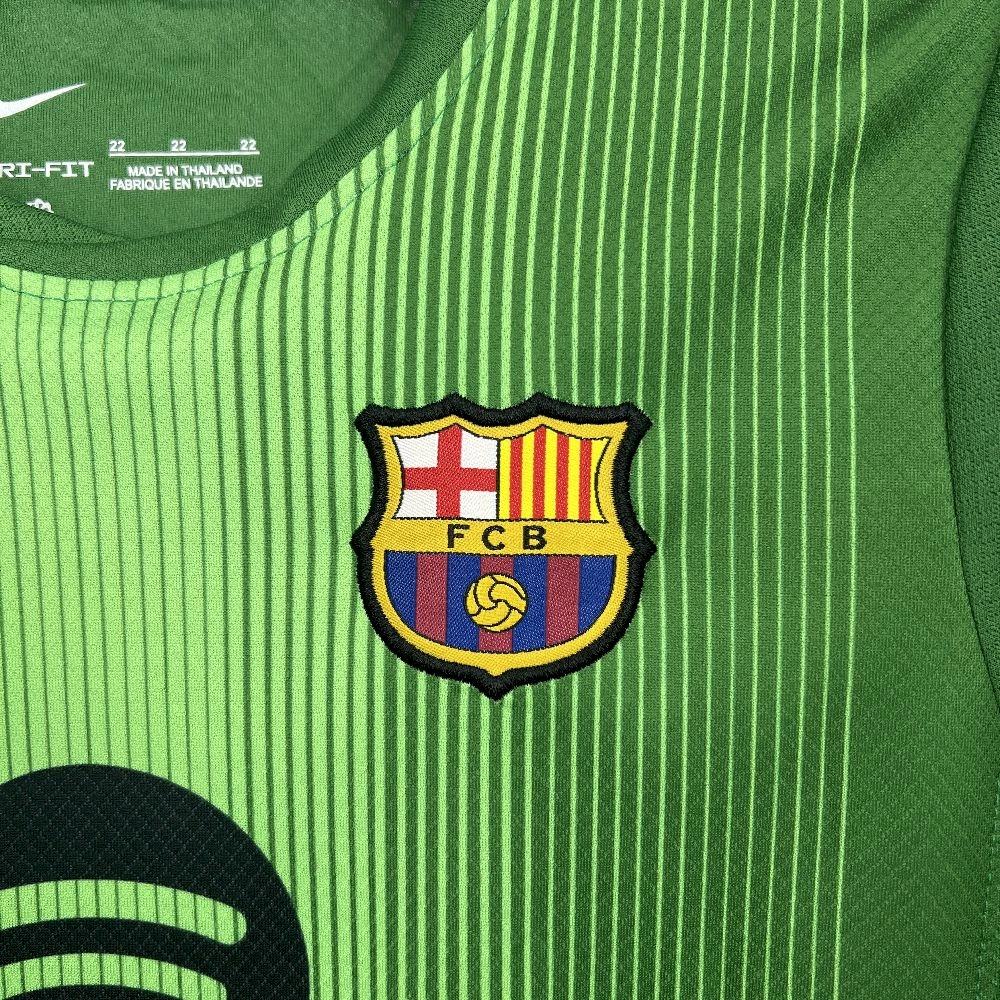 2025/26 Kids Barcelona Goalkeeper Green Kit