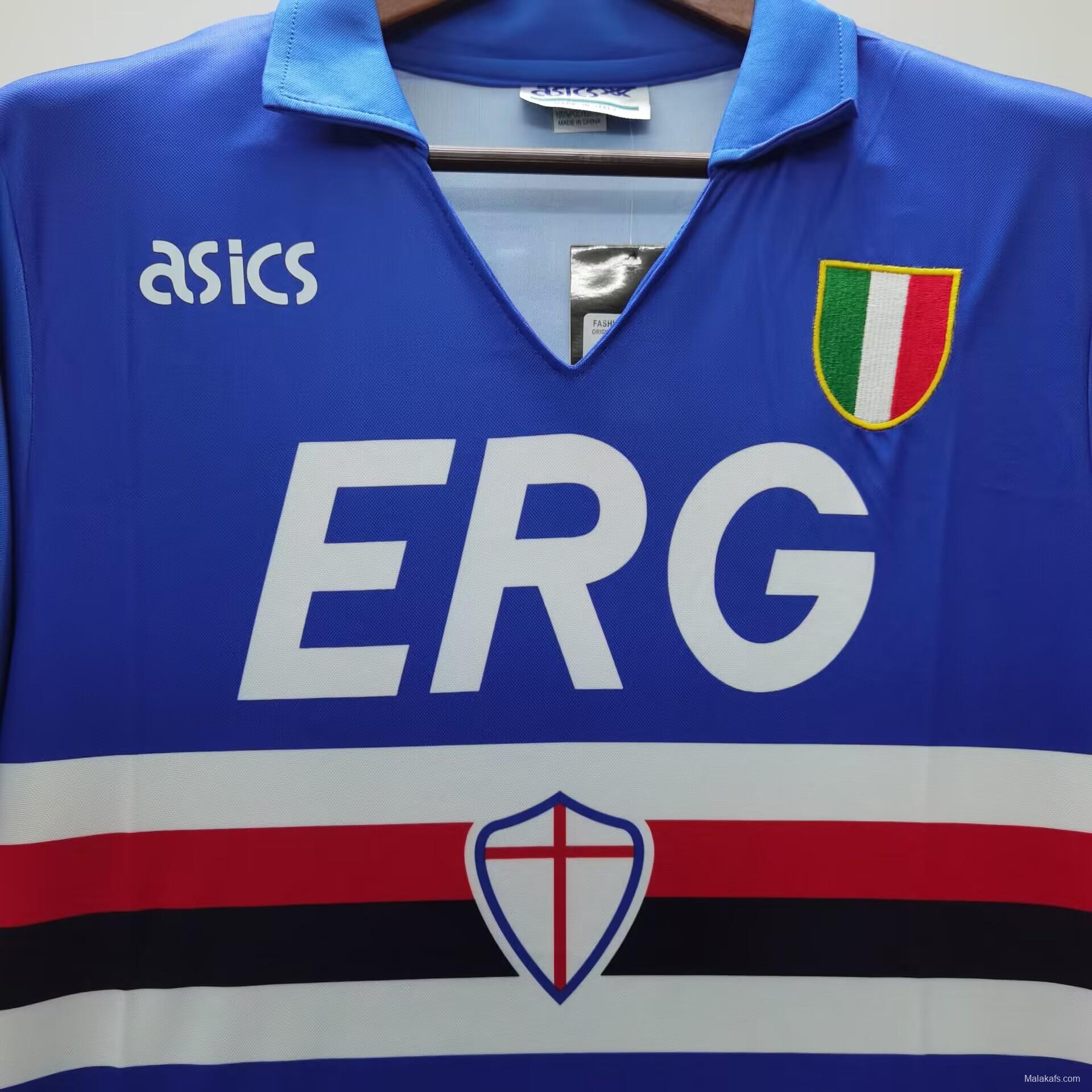 Retro 91/92 Sampdoria Home Jersey